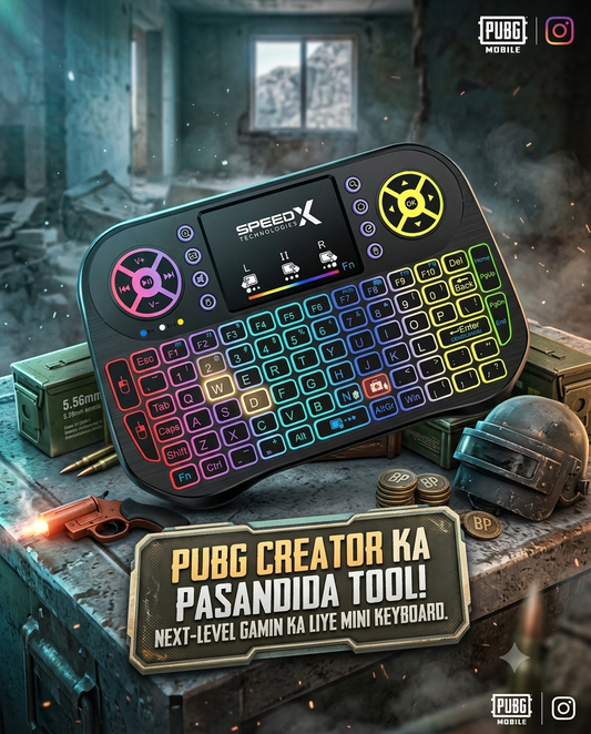 Mini Wireless Mobile PUBG Keyboard + bluetooth Touchpad 7 Color Backlit Light 2.4ghz Rechargeable with Nokia Bettery